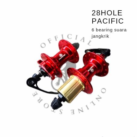 Hub freehub / freehub 28 hole PACIFIC SP-B415 cassete bearing - Merah