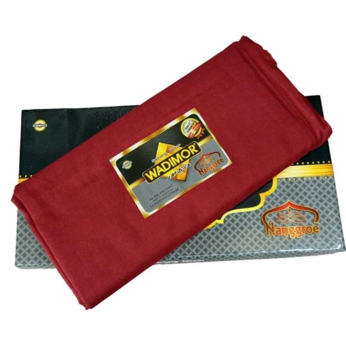 Sarung Wadimor Polos Grosir/wadimor sarung polos Dewasa Katun Muslim - Merah