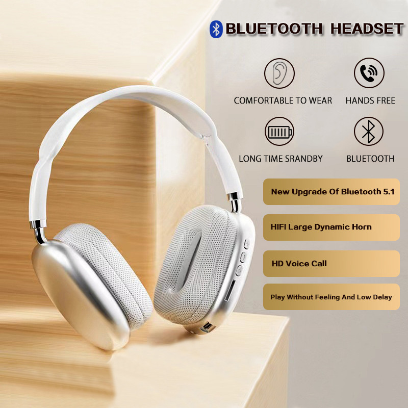 P9 Bluetooth Headphone Bluetooth 5.1 IPX4 Waterproof Wireless Headphones HiFi Stereo Headset Support