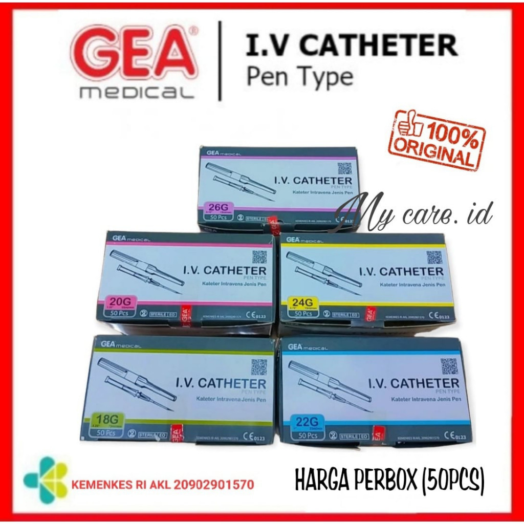 LynCare BOX - Pen Vena GEA 18G 20G 22G 24G 26G / Aboket / IV Canula / Cateter / Pen Like