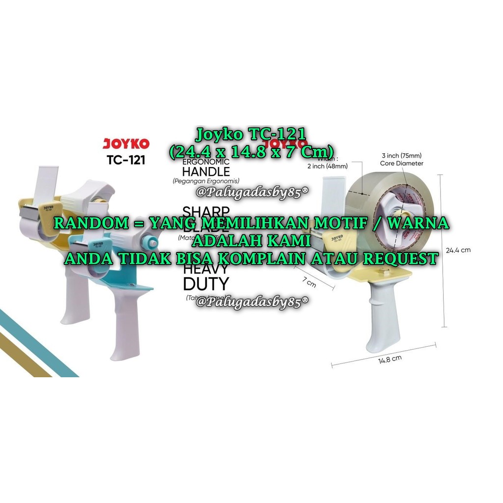 

(1 Biji) GROSIR Tape Cutter JOYKO TC-121 Tape Dispenser Pemotong Pita Perekat Joyko TC-121 (1 Biji)