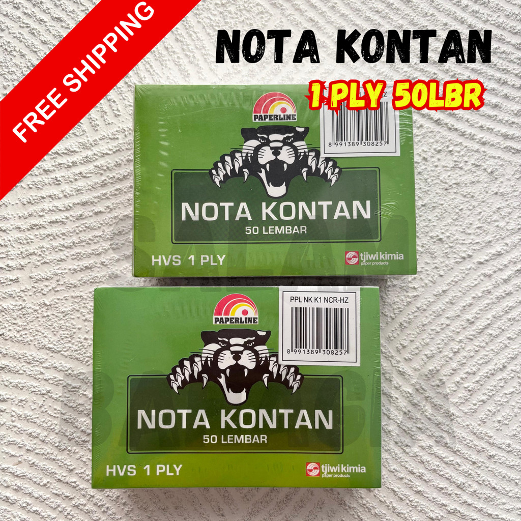 

(ECERAN) nota kontan 1 ply paperline 50lbr