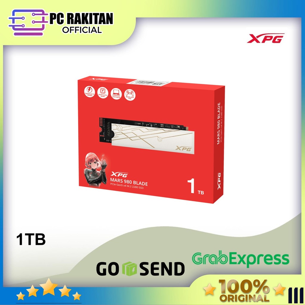 ADATA MARS 980 BLADE SSD INTERNAL NVME M.2 2280 PCIE GEN5 1TB