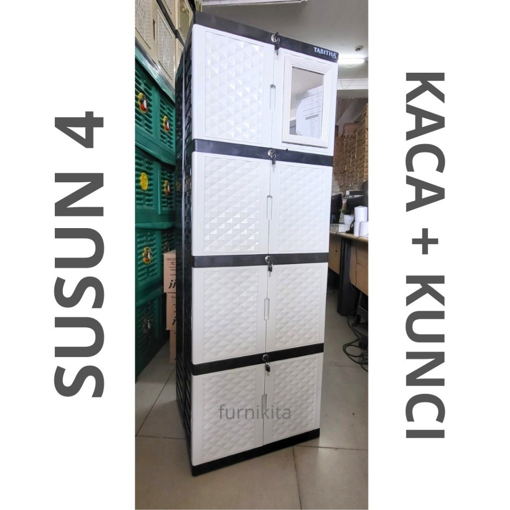 KAMEJING LEMARI PLASTIK TABITHA SUSUN 4 MINI TABITHA