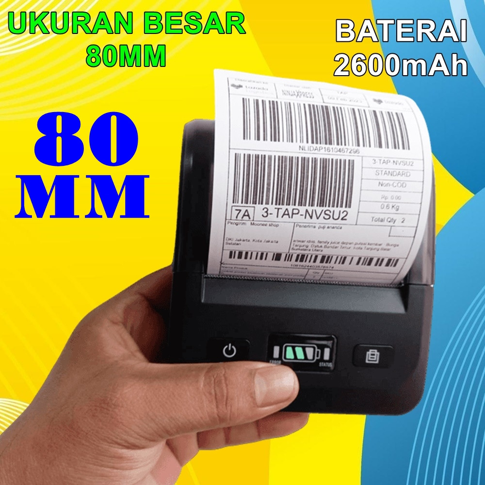 PRINTER BLUETOOTH THERMAL / LABEL  80MM MOBILE CETAK RESI DARI HP PRINTER 80MM PRINTER RESI SHOPEECO