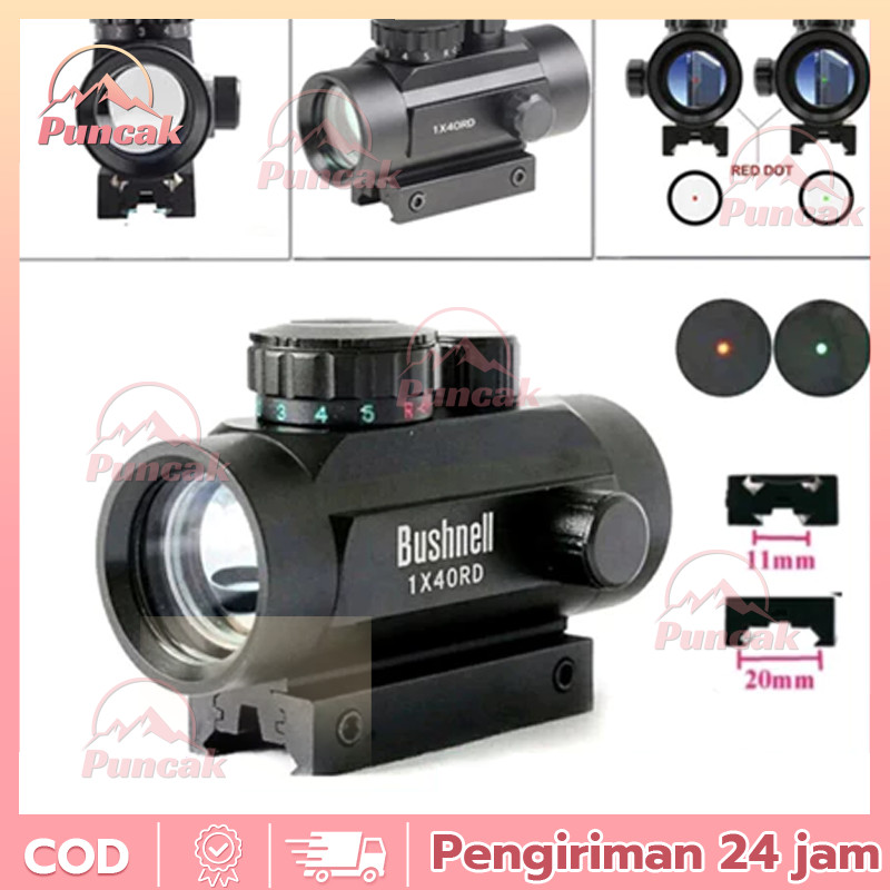 Red dot 1X40 RD red dot bushnell / Teleskop Bushnell reddot 1x40 green dot holosight metal Tactical 