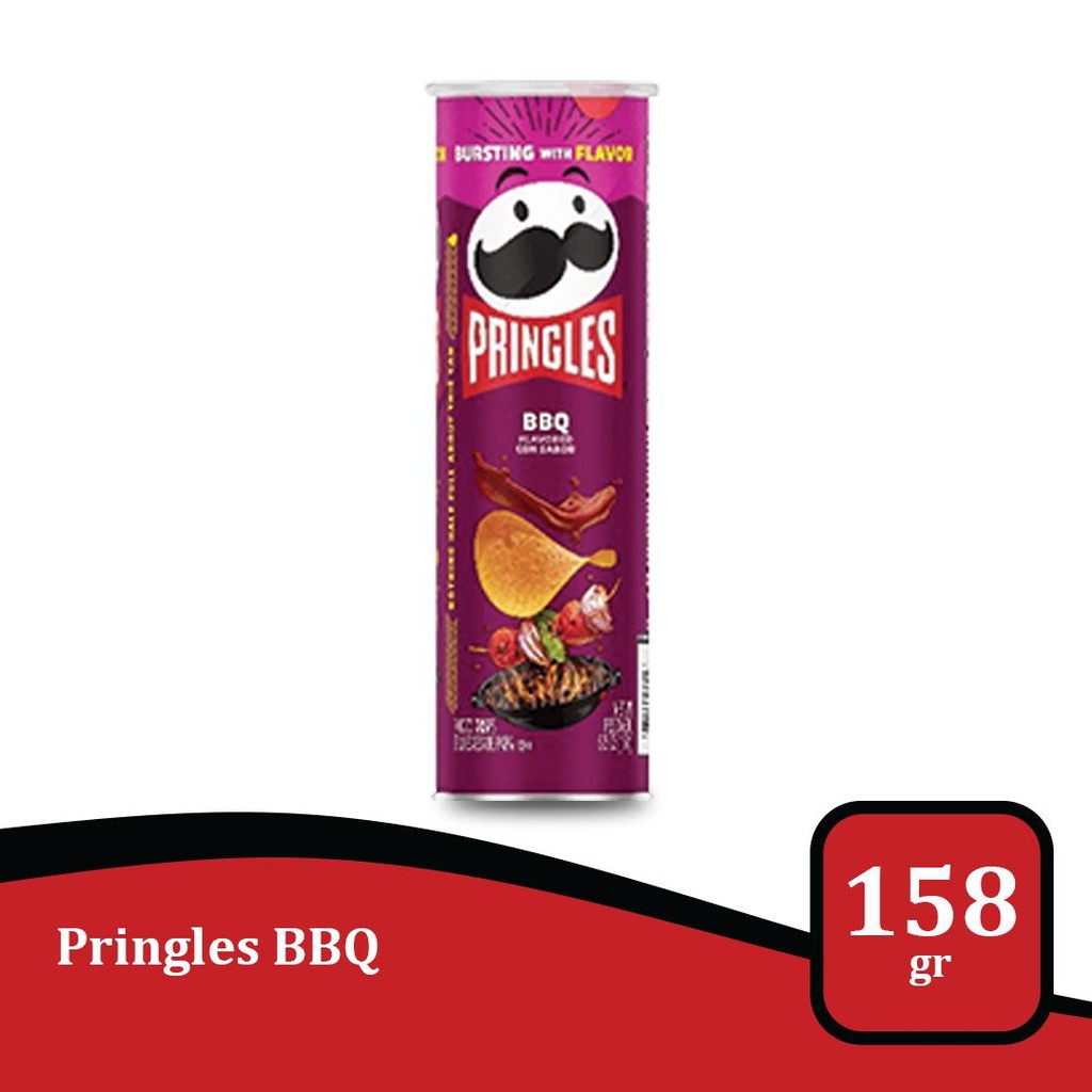 

Pringles Barbeque 158gr - Keripik Kentang Gurih Smoky Import USA