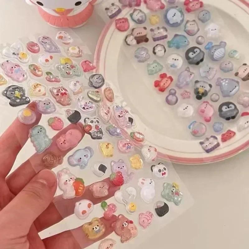 

Sweet Cartoon Stereo Scrapbook Journal Sticker Cute Animal Stationery Sticker DIY Decor Laptop Guitar Phone Sticker Student