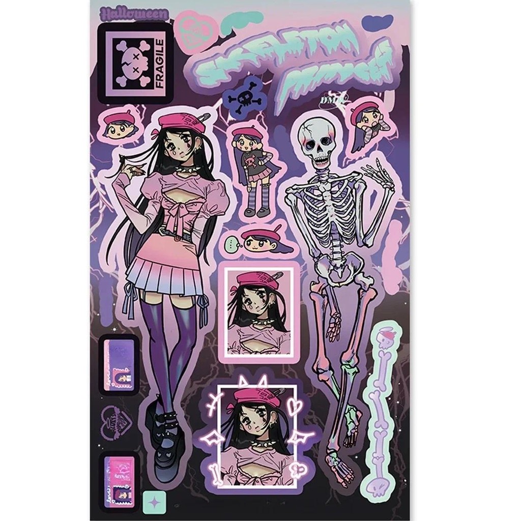 

Korean Style Character Pocket Stickers Mobile Phone Case Decoration For Adult