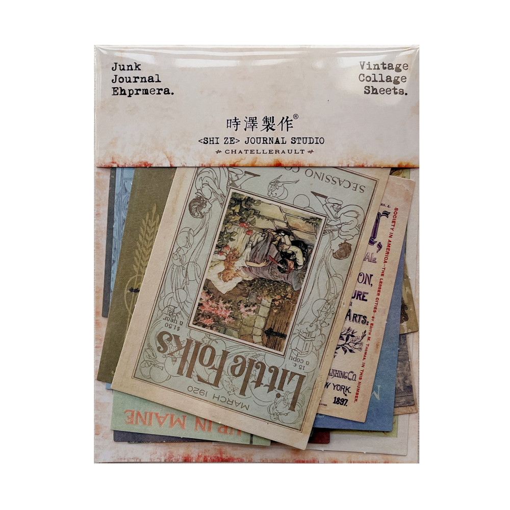 

Old Books Cover Vintage Stickers Junk Journal Planner Scrapbooking Material Decorative Stickers DIY Craft Photo Albums
