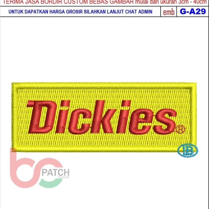 BC74 PATCH BORDIR LOGO DICKIES-GA29 YELLOW