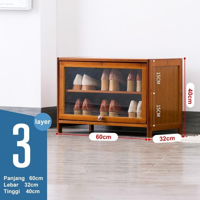 Lemari26 Sepatu 11 Lapis Lemari Sepatu Kayu Minimalis Anti Debu Lemari Susun Sepatu Penyimpanan Mult