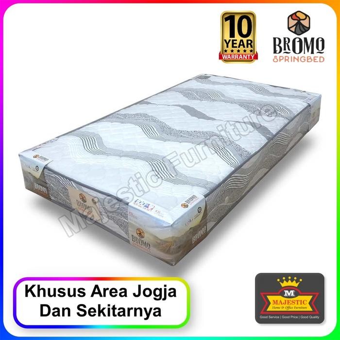 Kasur Springbed Bromo Basic - 90/100/120/160/180/200 - Bromo Springbed (Jogja) - Putih, 90