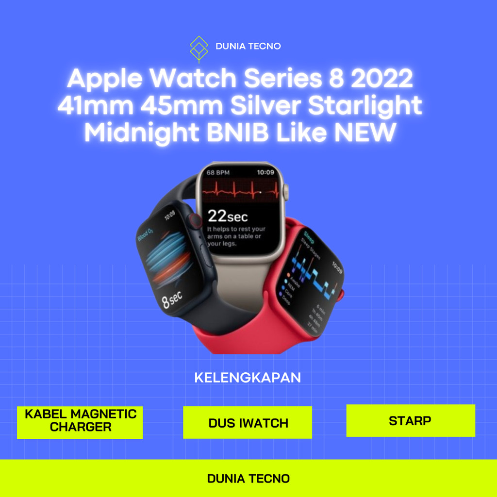 Apple Watch Series 8 2022 41mm 45mm Silver Starlight Midnight BNIB Like NEW