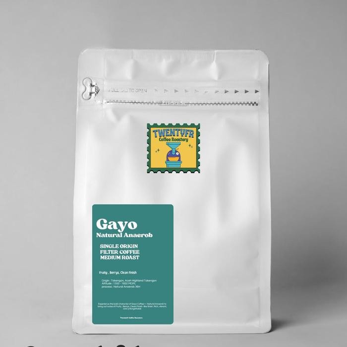 

Biji Kopi Arabika Aceh Gayo Natural Anaerob - Biji Kopi Aceh Gayo - 250gr, Biji Utuh