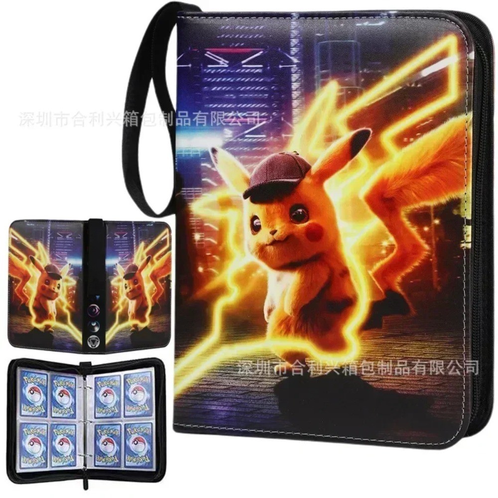 

400PCS Pokemon Card Binder Photocard PU Zipper Photo Album Carte Holder Kids Toys Collection Folder Letters Cards' Hobby Hobbies