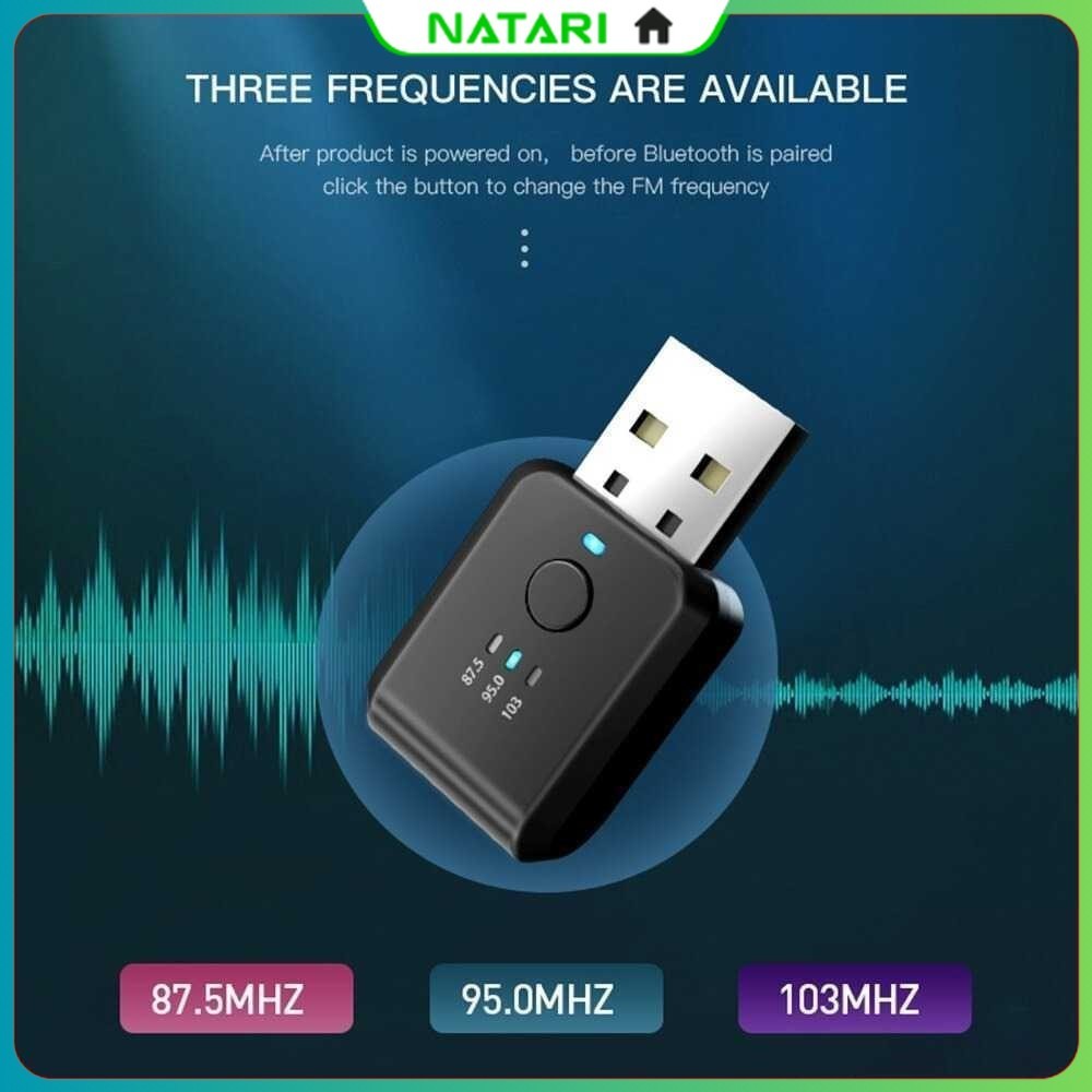 USB Dongle Car Bluetooth 5.1 FM Transmitter Adaptor - FM01