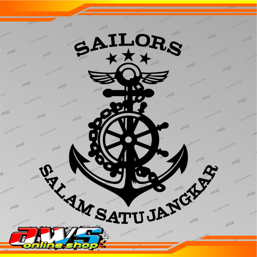 

Sticker Jangkar Salam Satu Reflektif Cutting