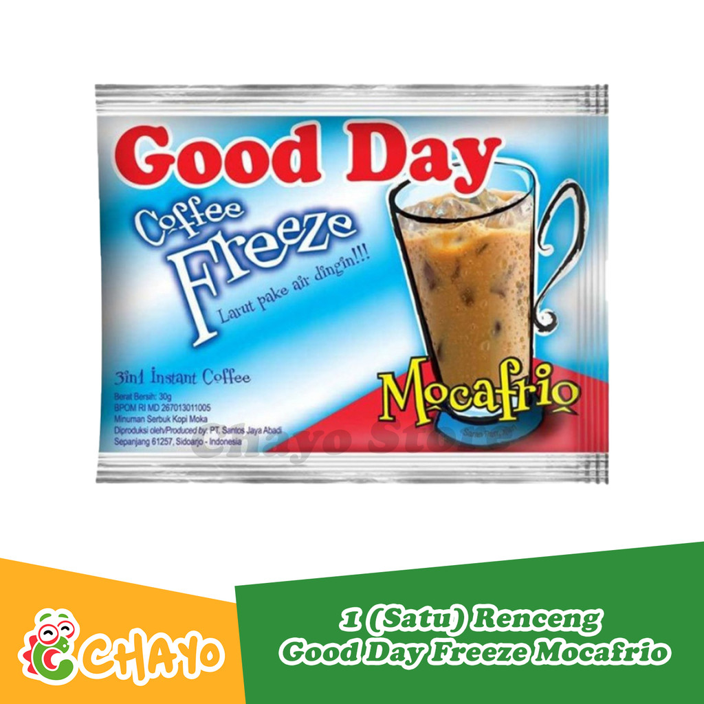 

Good Day Freeze Mocafrio Kopi Instan 3 in 1 Sachet 1 Renceng - 10 Sachet