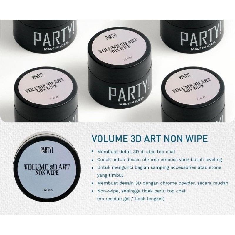 

PARTY! VOLUME 3D ART NON WIPE MADE IN KOREA