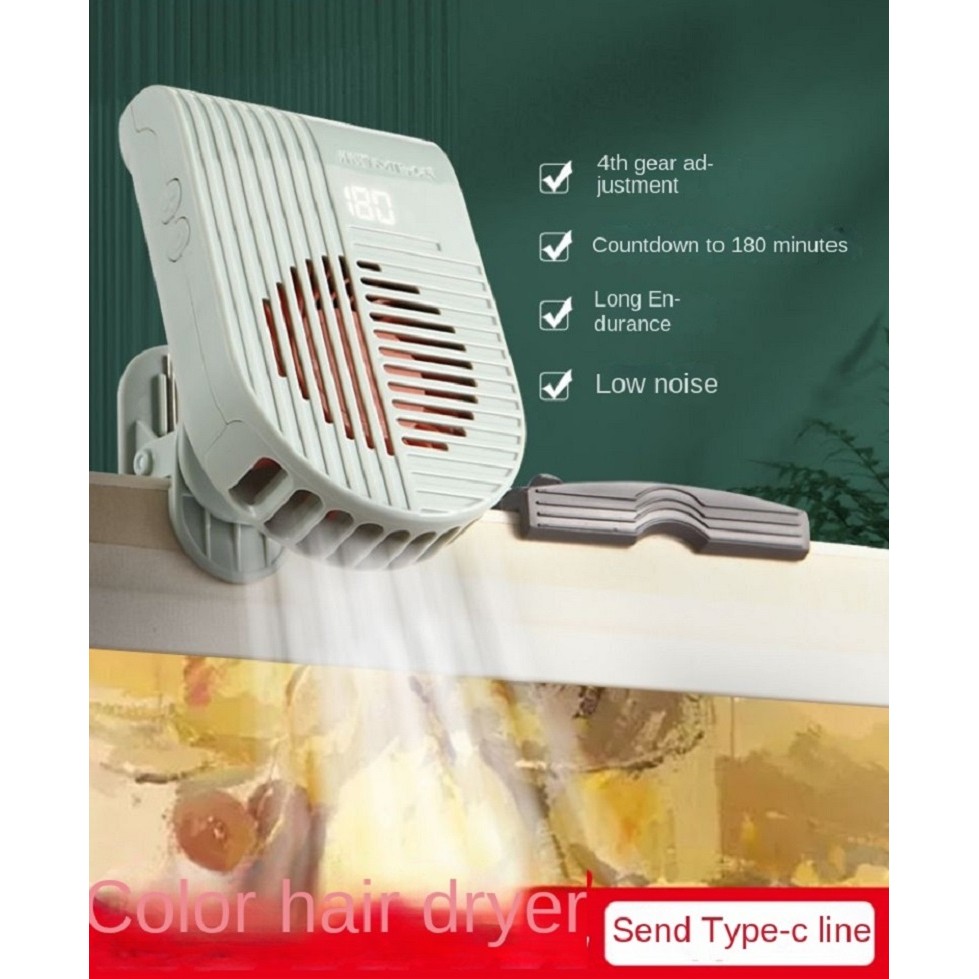 

Art drawing wireless hair dryer,Gouache watercolor, oil painting exam, portable air dryer, low-noise fan,Painting tools cute