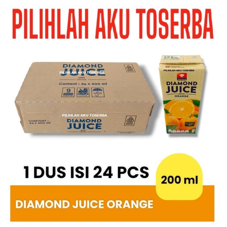 

DIAMOND JUICE ORANGE Jus Jeruk 200 ml - ( HARGA 1 DUS )