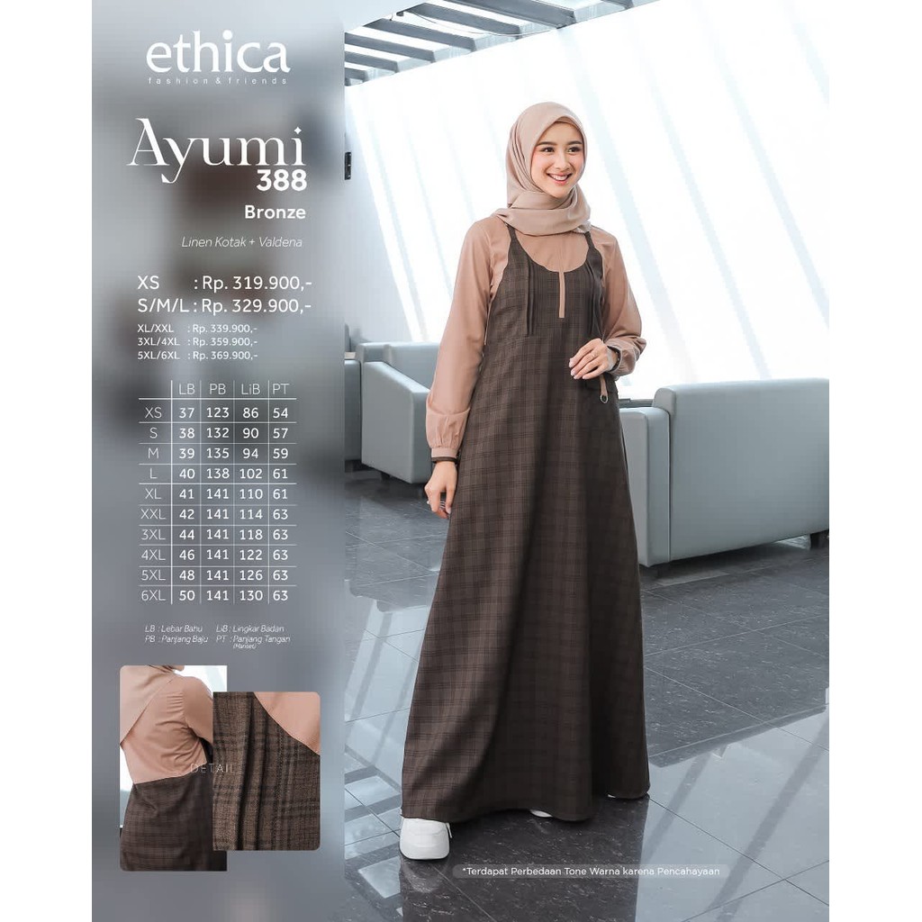 ETHICA GAMIS DEWASA  AYUMI 388 BRONZE