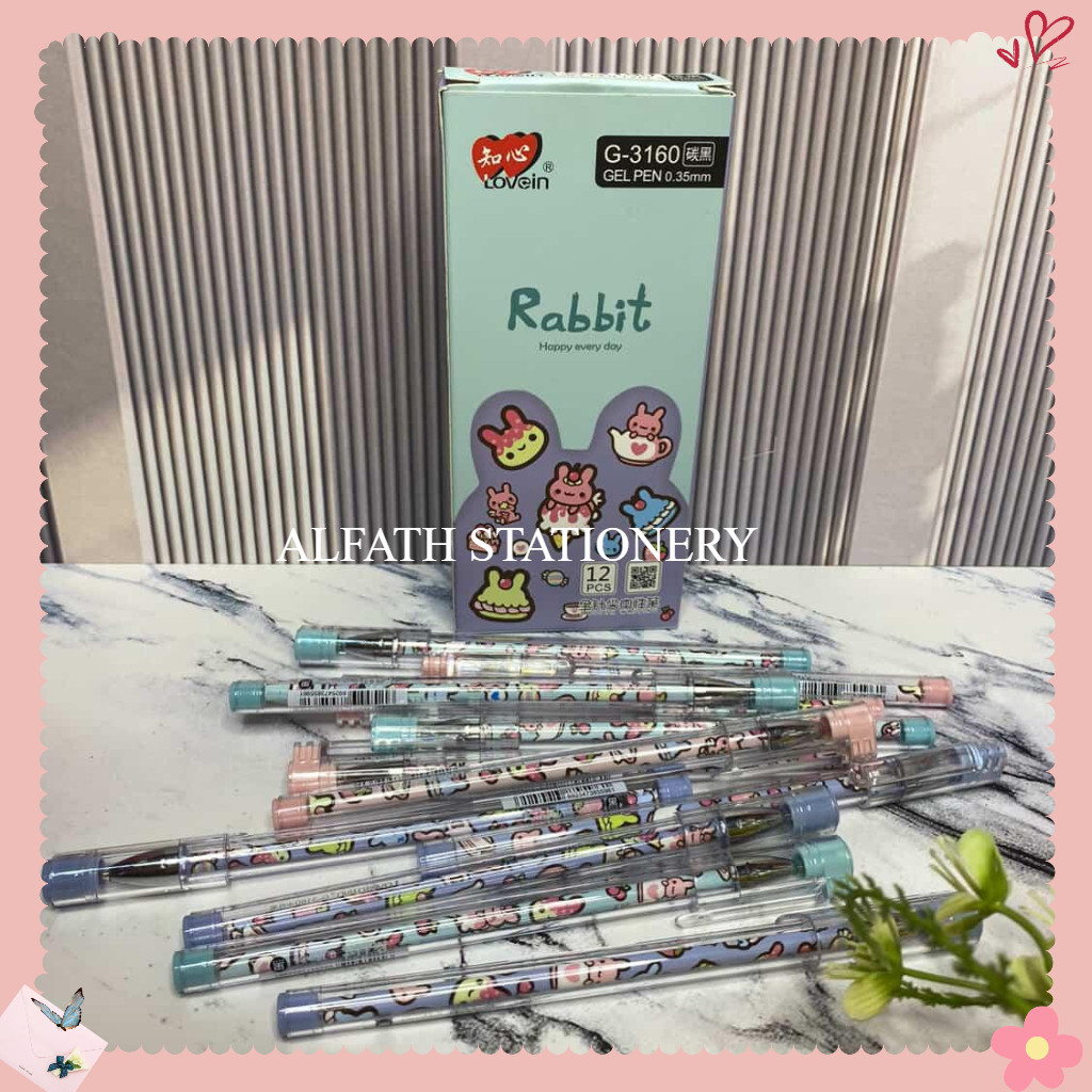 

(1pck) Pulpen Lovein Zhi Xin Gel Pen/ Lovein ZhiXin 1pack isi 12pcs