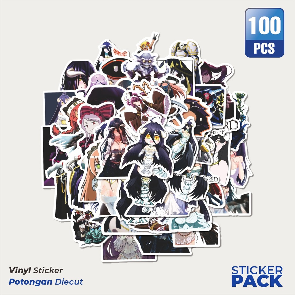 

Stiker Vinyl Stiker Anime Overlord Sticker Waterproof Aesthetic- Untuk Laptop, Motor, dan Helm - Paper Stationery Pack