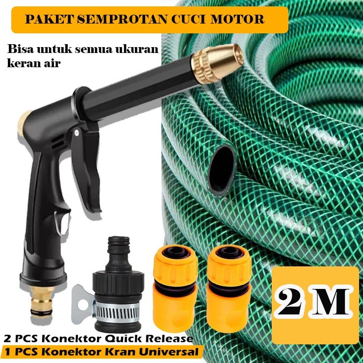 RUGU STORE - Selang Air Selang Cuci Motor Selang 1/2 - Semprotan Cuci Motor Kepala Alat Semprot