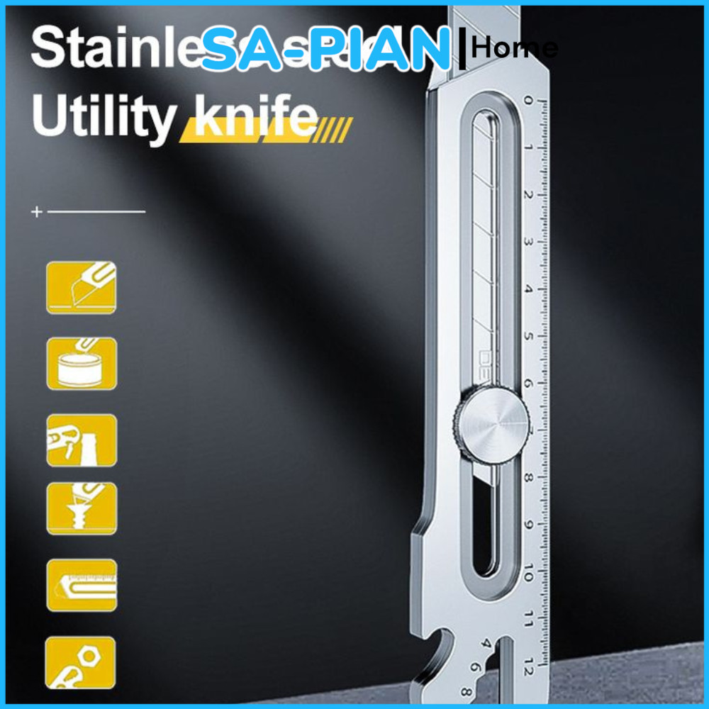 

Pisau Cutter 9in1 cutter multifungsi cutter penggaris cutter wrench pembuka baut