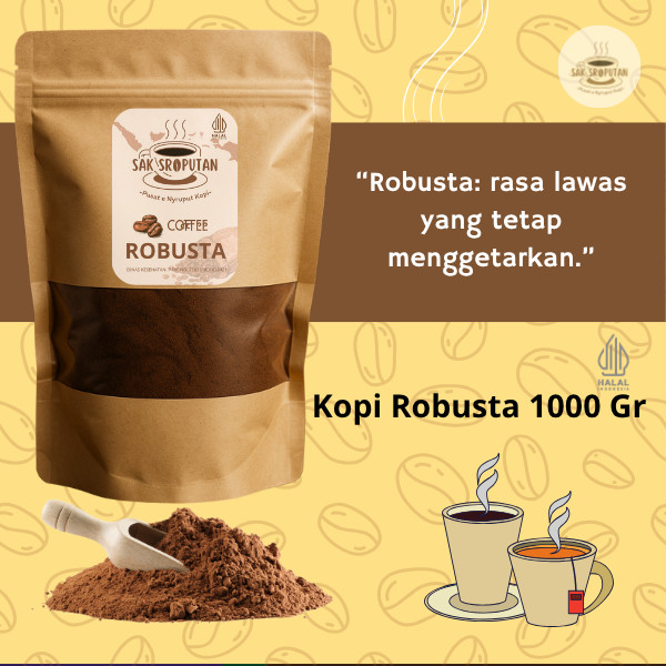 

bubuk kopi Robusta 1 kg kopi bubuk Robusta 1000 gram rasa nikmat