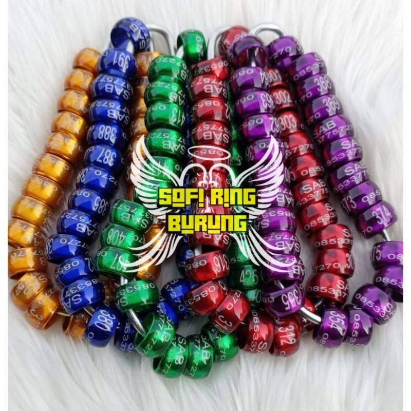 RING DONAT (PESAN NAMA) BURUNG KENARI MURAI PERKUTUT LOVE BIRD DERKUKU PUTER MERPATI DLL - Sofi Ring