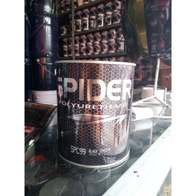 Cat PU Black Chrome/Cat Pu chrome silver terlaris