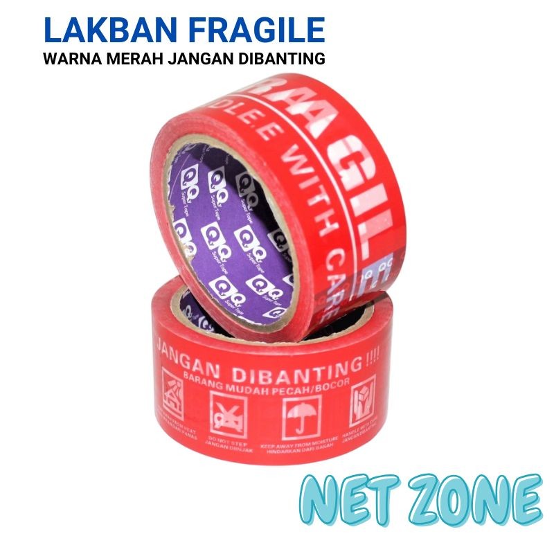 

Jual LAKBAN FRAGILE Tulisan Fragile Merah Jangan Dibanting 2 inch 55Yards -NZONE