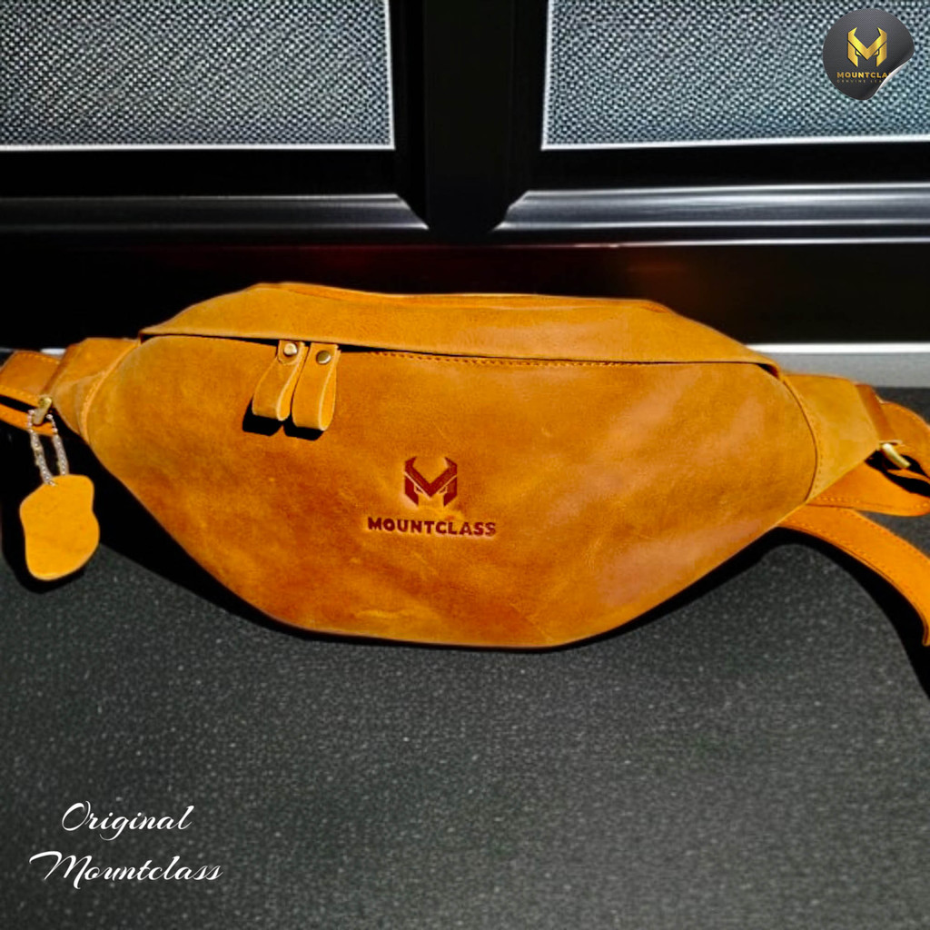 RST Tas Selempang Waistbag Pinggang Kulit Asli Pria 100% Original Garut Terbaru Coach Branded