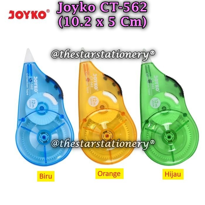 

(1 Biji) Correction Tape JOYKO CT-562 (12Mx5mm) / Correction Tape Pita Koreksi Joyko CT-562 (1 Biji)