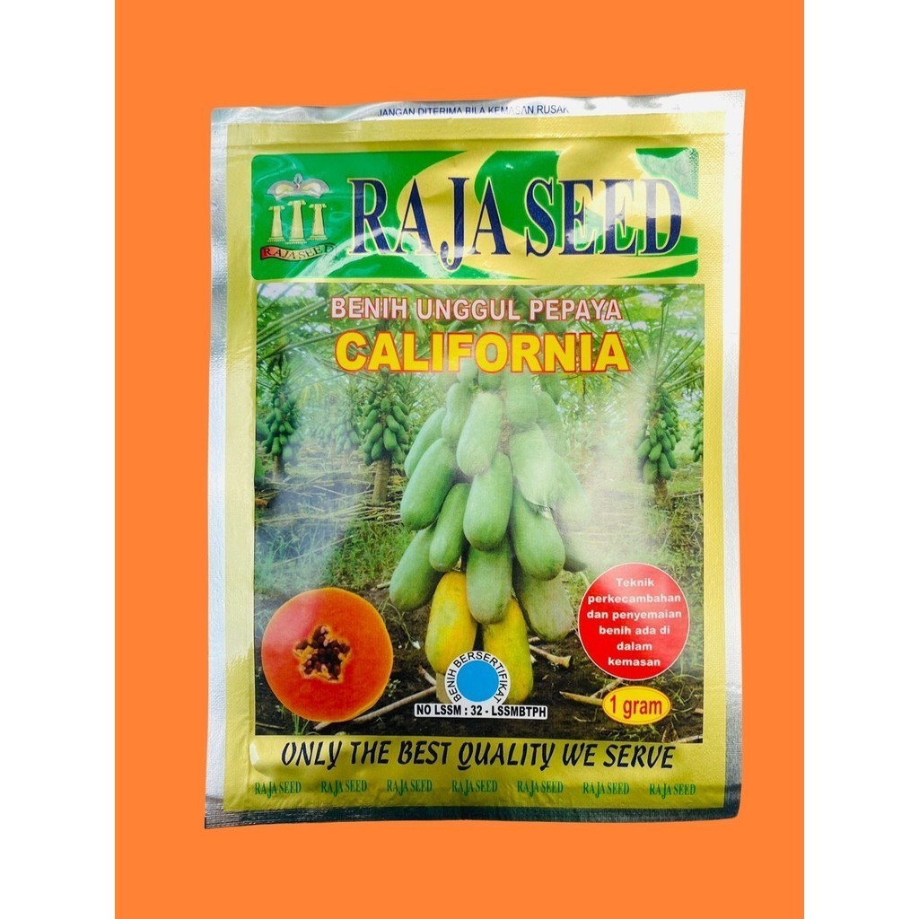 Benih Pepaya CALIFORNIA 1gr Merk Raja Seed