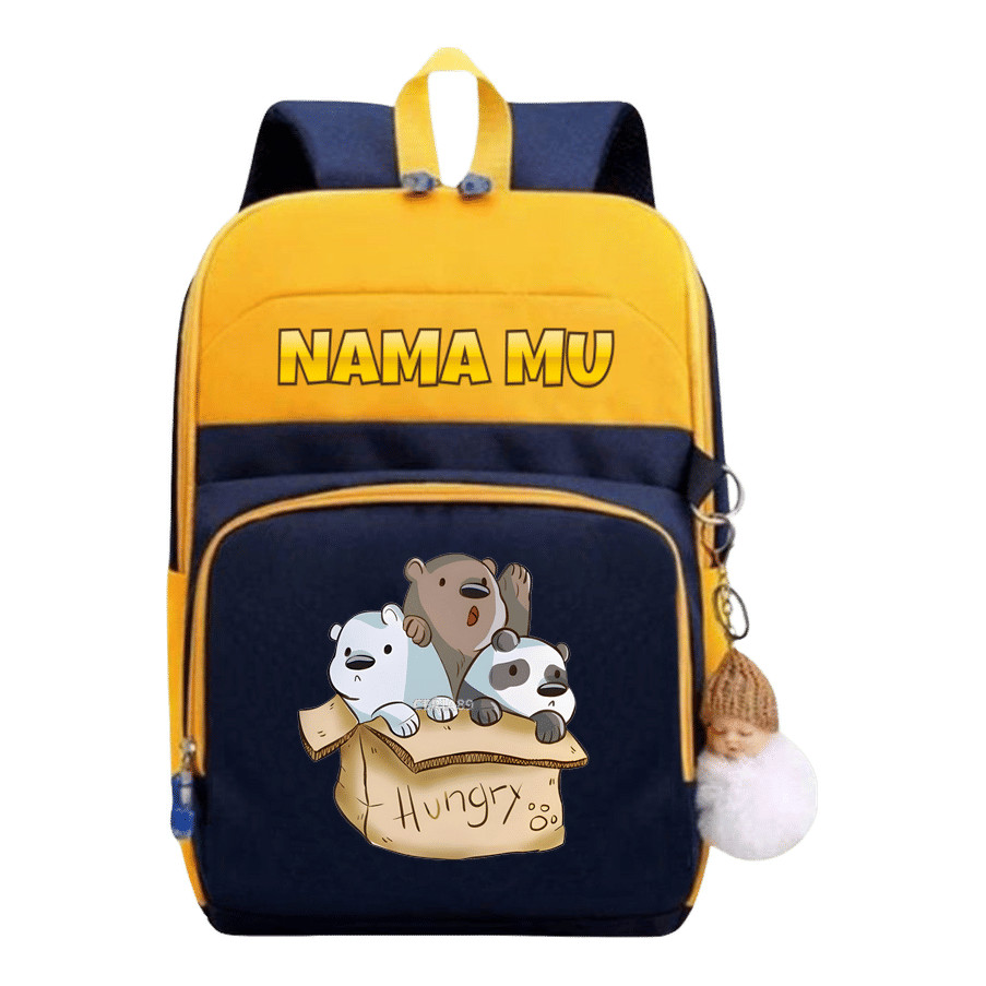 Tas Ransel Anak We Bare Bears – Tas Sekolah Lucu Karakter Grizzly Panda Ice Bear, Cocok untuk TK SD 
