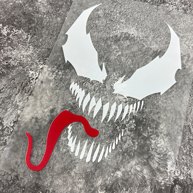 1 buah Anime Venom stiker sepeda motor tahan air untuk tangki bahan bakar sepeda motor penutup Fairi