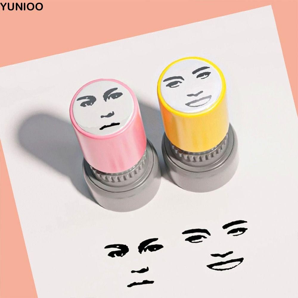 

Cute Novetly Face Memes Seal Stamp Prank Trick Self-Inking Funny Seal Stamp DIY Engraved Printing Toys Decorative