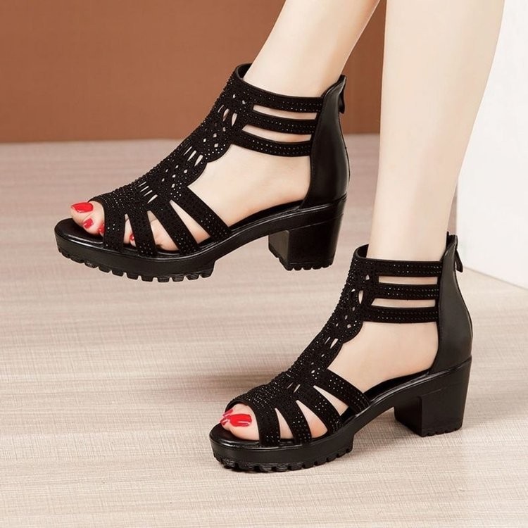WELSERRSHOP  Sepatu Sandal Tinggi Wanita Korea Sandal Korea Wedges Sandal Wanita Korea Tinggi Wanita