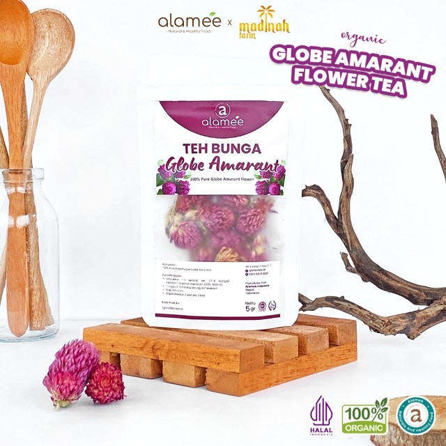 

Teh Bunga Globe Amaranth Tea Herbal Kering Organik Herbal Organic Asli Dried Flower Alami 5 Gr madinah