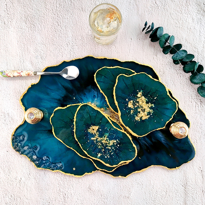 

DIY Irregular Cloud Shaped Coaster Tray Mold Fruit Plate Tea Tray Base Ornament Crystal Epoxy Silicone Mold For Resin Making