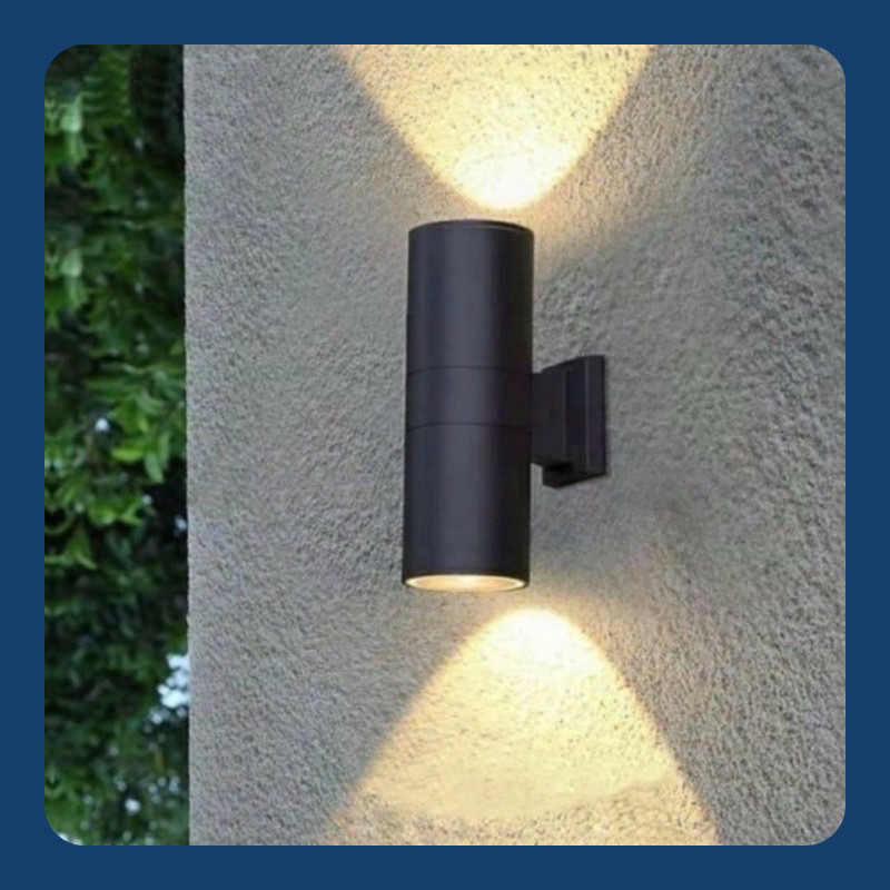 LAMPU DINDING 2 ARAH OUTDOOR LAMPU Dinding 2 ARAH Waterproof / LAMPU Dinding Bulat Tabung 2 Arah