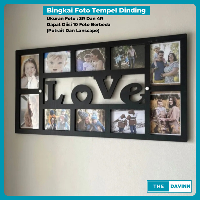 Bingkai Foto Tempel Dinding Tanpa Paku Estetik Frame Foto Pigura Figura Photo Besar Minimalis