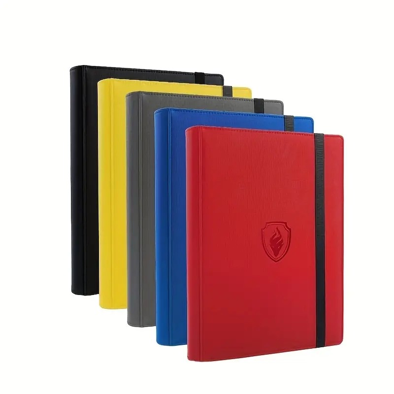 

9 Pocket Card Binder, 360 Trading Card Holder Book, Premium PU Cover Zip Binder For Cards, Durable Side Loading Card Fold