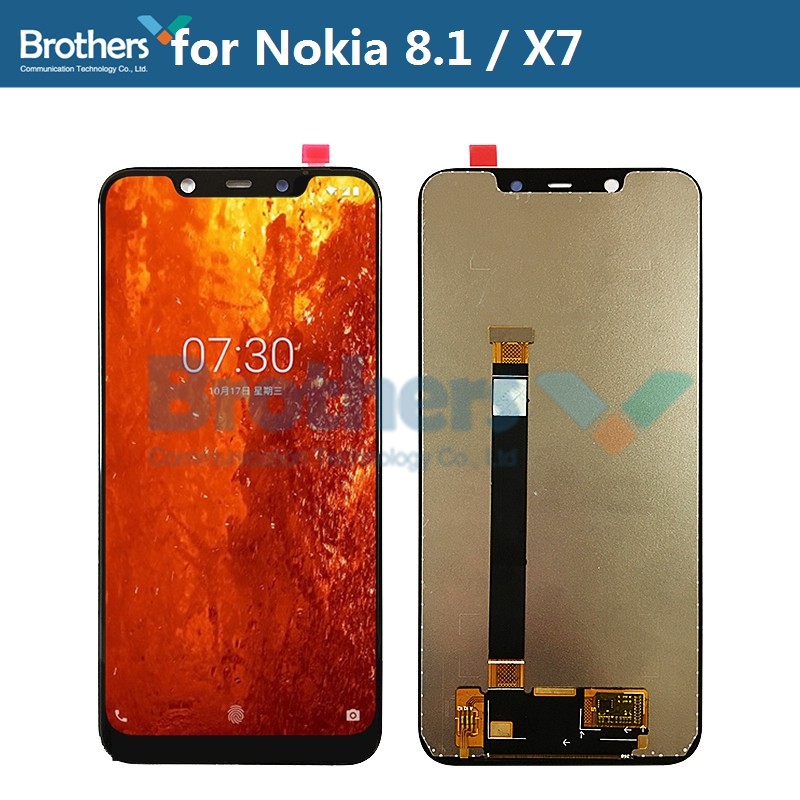 LCD Screen for Nokia 8.1 X7 LCD Display for Nokia X7 8.1 LCD Assembly Touch Screen Digitizer Phone R