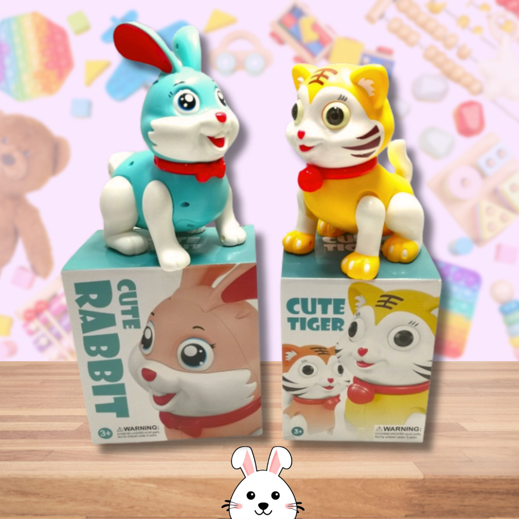 Mainan Anak Robot / Cute Tiger Rabbit / Harimau Kelinci / Jalan Dancing / Baterai Elektrik / Kado