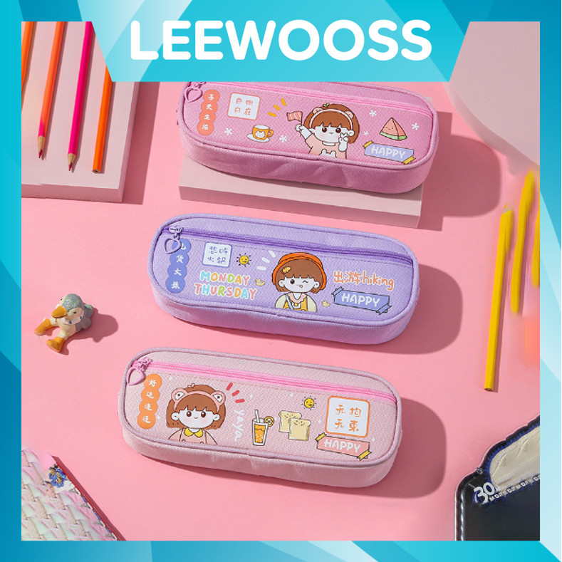 

LEEWOOSS S5833 Tempat Alat Tulis Lucu Pencil Case Cartoon Tempat Pensil Resleting Cute